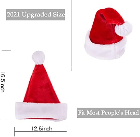 PORRUNNY 17-inčni Pahuljasti šešir Luksuzni plišani šešir za Božićni kostim, potrepštine za Božićnu zabavu, pogodnosti za praznične zabave