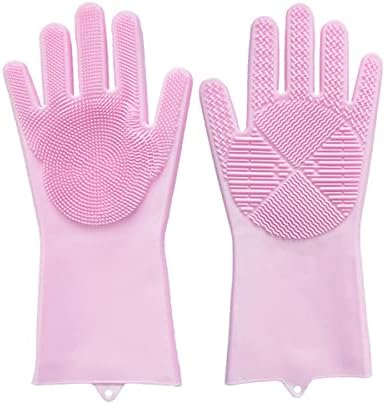 1pair 2-sided silikonske zaštitne rukavice za pranje posuđa gumeni piling rukavice za pranje posuđa.