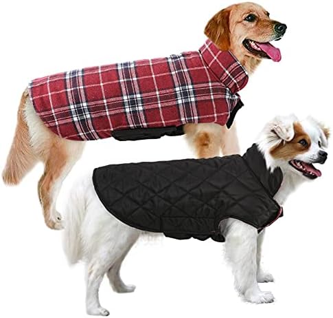 Migohi Jakne za pse za zimski proverski reverzibilni kaput za hladno vrijeme Britanski stil plašten topli pas prsluk za male srednje