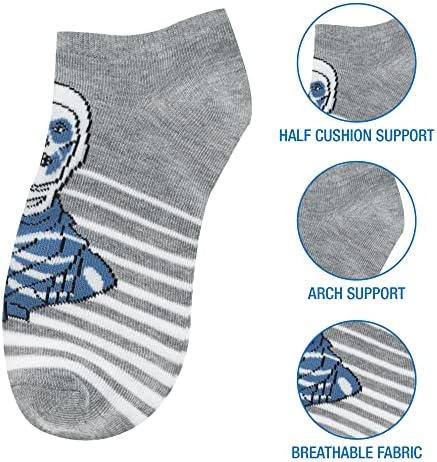 Fortnite Boys Socks, 6 pakovanja Dječje čarape za gležanj za dječake, dječaci Nema prikazivanja čarapa, čarape za gležnjeve za dečake