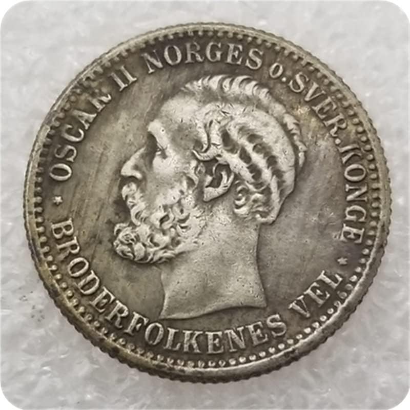 Antique Craft Norveška 1897 Norveška 50 Ore srebrni dolar