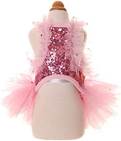 Marupet Fashion Sweet Puppy Buhyblingbling princeza suknja kućni pas čipka za torte Camisole Tutu haljina ružičasta m