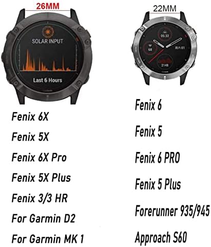 Bholsa traka za sat za Garmin Fenix 5x 6X Quick Fit traka za Garmin Descent Mk1 5 Plus 6 Pro Forerunner 935 945 narukvica