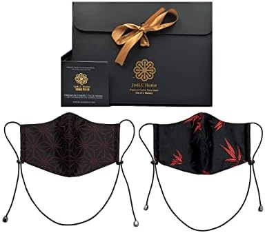 Premium tkanine maske za lice Set-svile & pamuk / 2 kimono stil platnene maske za višekratnu upotrebu