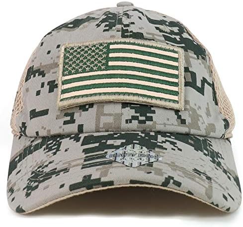 Trendy prodavnica odjeće koja se može ukloniti kukom i petljom za SAD zastavu Patch Air Mesh bejzbol kapa