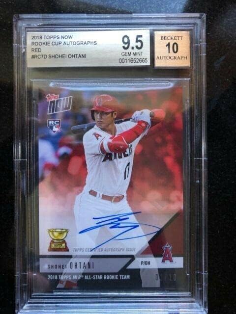 2018 FAPPS sada Shohei ohtani auto 2018 All Star Rookie Cup tima / 10 BGS 9.5 - bejzbol ploče sa autogramiranim karticama