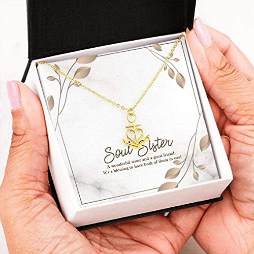 Ručno rađena ogrlica - inspirativna duša sestra ogrlica duša sestra Poklon Personalizirani poklon Poklon Specijalni prijatelj Zlatna