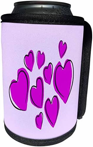 3Droza Slatka srca Ručno izvučeno Bold Pink Romantic Doodle - može li hladnija boca