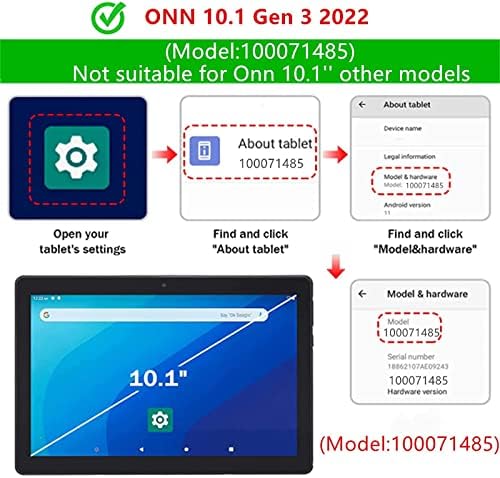 HMinsen futrola za Walmart na 10,1 tablet Gen 3 2022 Model 100071485, dječji poklopac za lijepljenje za djecu za 2022 na 10,1 tablet