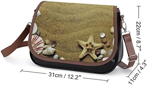 Plaža Starfish kožna Crossbody torba Strap Ladies tote torbica putni ramenski ruksak za muškarce i žene