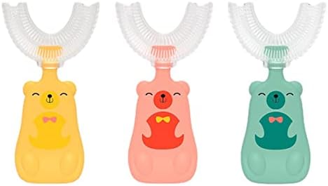 3 pakovanje djece u obliku četkice za zube, 360 ° četkica za čišćenje usta, masažna četkica za zube u- tip modeliranje dječje njege