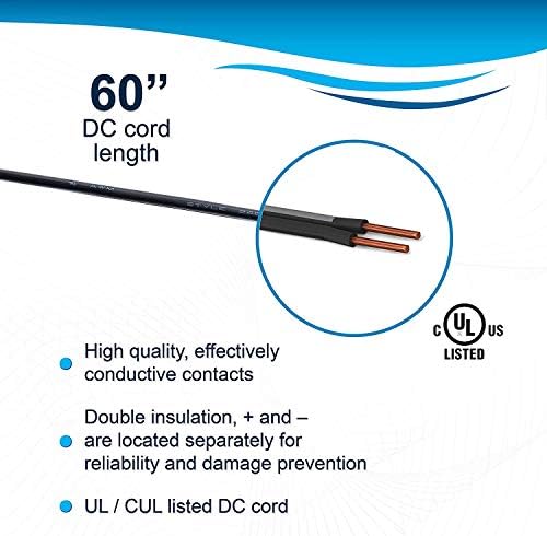 HQRP [UL navedeno] AC Adapter kompatibilan sa OneTouch Verio IQ sistem za praćenje glukoze u krvi mjerač napajanja kabl adapter punjač