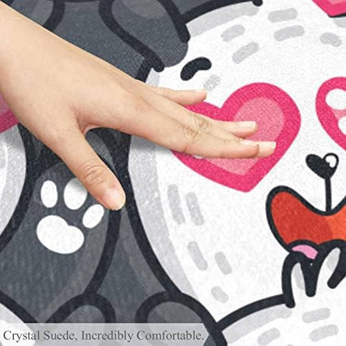 Llnsupply 5 ft okruglica s niskom pilom rugom, panda srce za puzanje podnih prostirki Igrajte pokrivač dječje djece djece tepih Playmat