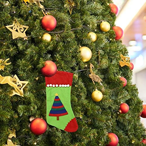 Happyyami 3pcs 2020 Božićne čarape Lijep uzorak vezenja za porodične ukrase 18 inča viseći ukras za Xmas Holiday Party Stores