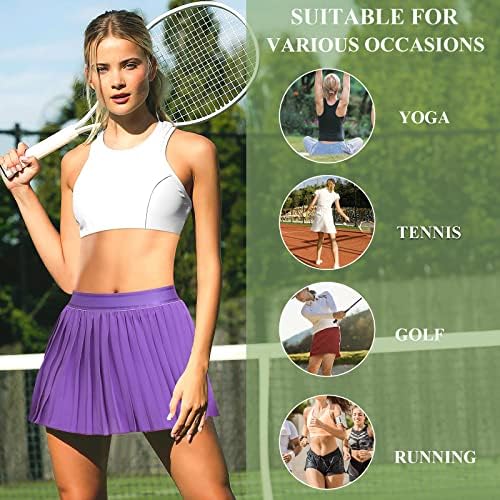Derca Womens Nasled teniska suknja sa džepovima Kratke hlače Golf Skort Workout Running Ležerne prilike atletske sportske suknje