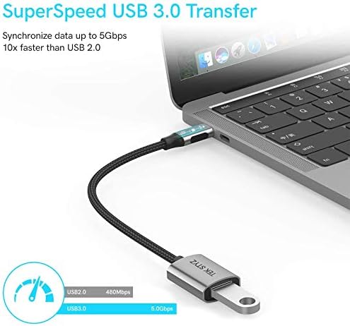 TEK STYZ USB-C USB 3.0 Adapter radi za Xiaomi M2007J20CG OTG Type-C / PD muški USB 3.0 ženski pretvarač.