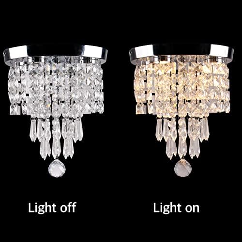 Moderna kristalna lusterska rasvjeta LED stropni svjetiljka Mini luster W 9.8 × H 12.4, K9 Crystal Flush Mount Stropni stropni metar