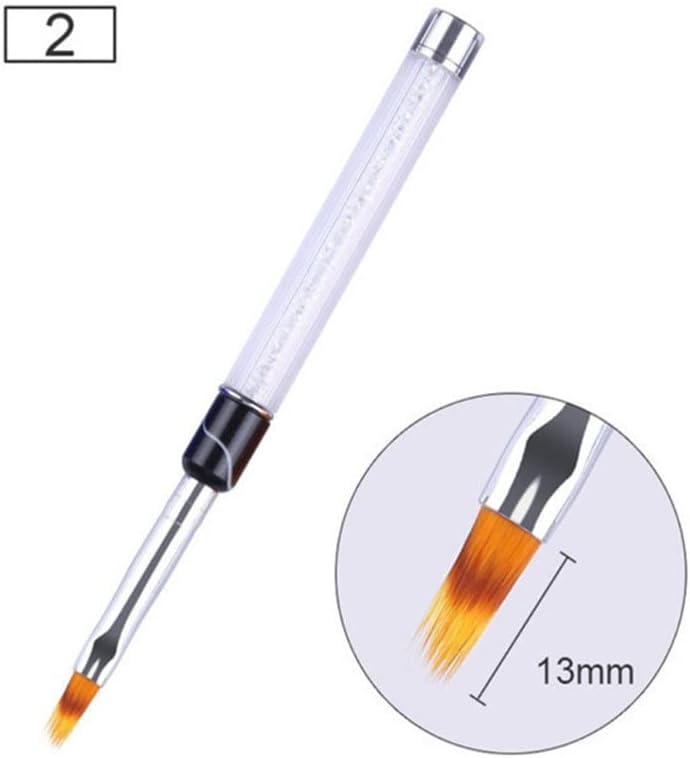YFWJD Gel Brush Liner Painting Pen akrilni crtež za nokte Gradient Rhinestone Handle Nail Art alat