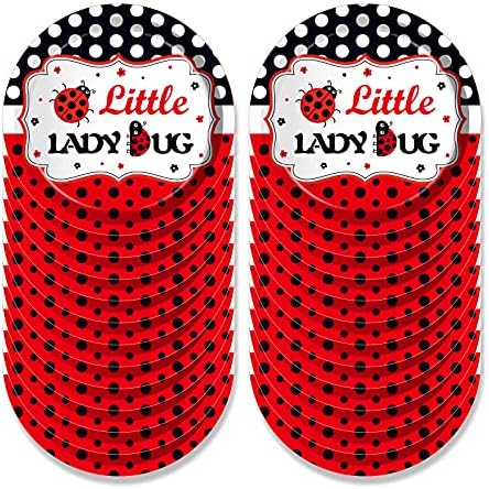 CC HOME 141 komada Ladybug Fancy tematski paket potrepština za zabavu-služi 16-uključuje ploče za zabavu Bubamare šolje kašike viljuške