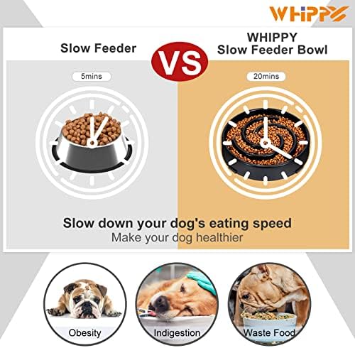 WHIPPY slow Feeder Bowl za male srednje pse zabavne lavirinte hranilice za pse posuda za vodu protiv klizanja Zdjela za slagalice