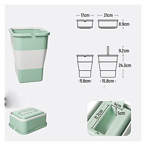 Zukeeljt smeće može malo smeće može kućni domovati stolni prostor mini kava za skladištenje kutija sklopiva papirna košara bez poklopca