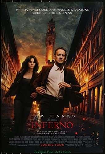 Inferno - Tom Hanks Advance Jedan list Theeatrical Release Movie Poster