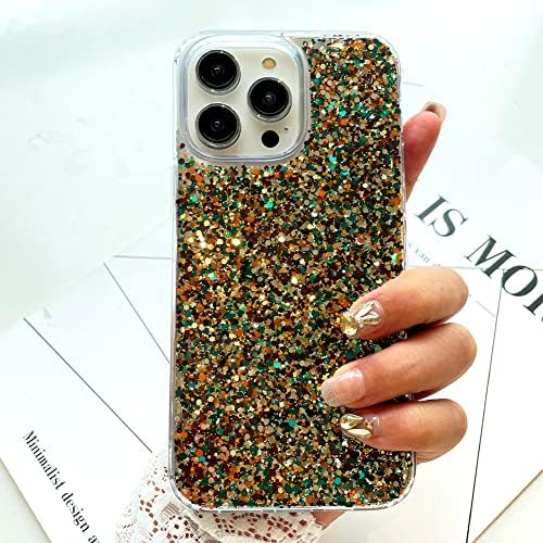 Wpcase Glitter iPhone 14 Pro Max Case Luxury Slatko Bling Sparkle poklopac za žene i djevojke [10ft ispuštanje] Meki TPU branik protiv