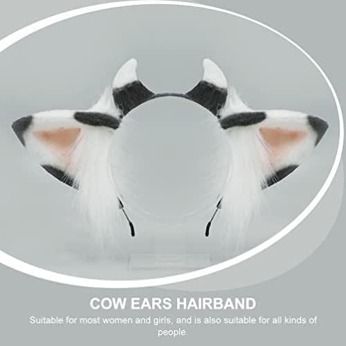 Lurose pliš krava traka za glavu slatka Bull Horns Ear Headband Božić Festival tema Cosplay kostim Headdress za Festival Performance