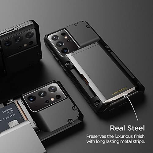 VRS Design Damda Glide Pro Case kompatibilan sa Galaxy S21 Ultra 6,8 inčni crni