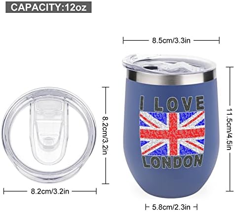 Volim londonsku kupu za bocu sa poklopcem izoliranim nehrđajućim čeličnim šalicama za dvostruku zidnu kancelariju kućne šalice