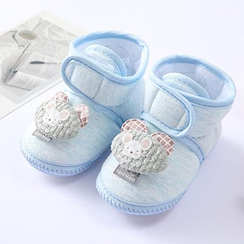 Cipele za bebe modne cipele za hodanje s kapuljačom udobne meke pamučne cipele za hodanje cipele za snijeg za dječake