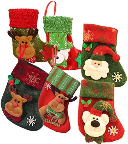6kom Candy Bag Božić čarape poklon viseća torbica Festival privjesci Božić dekoracije
