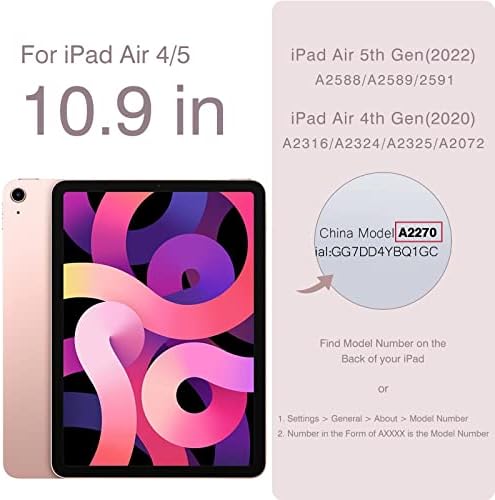 Magnetska futrola za iPad Air 5/4, Slim Smart Folio za iPad Air 5th / 4. generaciju 10,9 inča 2022/2020 Model, TRIFOLD STAND CASE,