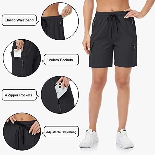 GymBrave ženske hlačice za planinarenje brzo sušenje lagani teretni šorc za atletska putovanja na otvorenom s džepovima