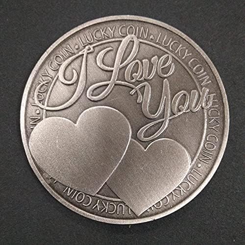 1pcs prigodni novčić pozlaćen srebrni novčić 2019 Love Love Coin Bitcoin CryptoCurrency 2021 Limited izdanje kolekcija sa zaštitnim
