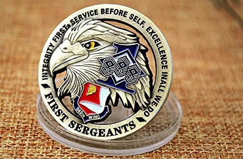 Sjedinjene Države 940. krila Prva surgeants Suvenir novčiće Američka veterana zrakoplovna snaga Vojni bakreni kovanica