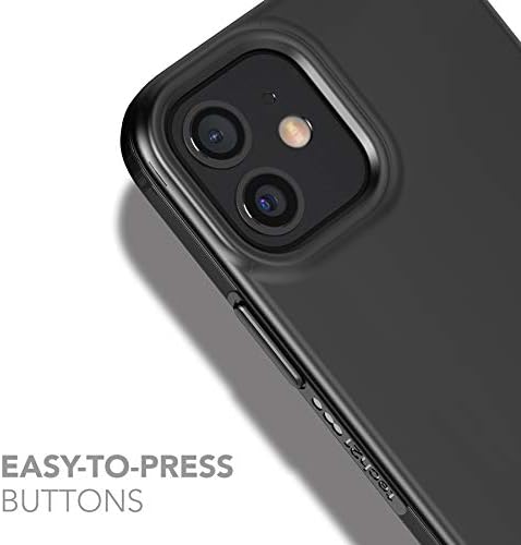 TECH21 EVO Slim Telefonska futrola za Apple iPhone 12 i 12 Pro 5G sa 8 ft. Zaštita od pada, crna crna crna