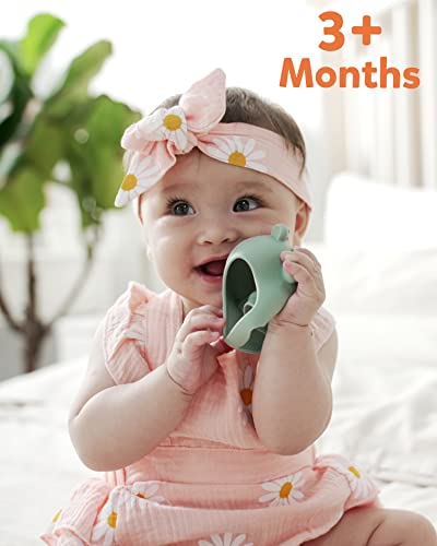 Baby Teether, Baby Teether Toys silikonska Teether igračka za dojenčad 3 + mjeseca, nikada ne ispuštajte Baby Mitten Teether za umirujuće