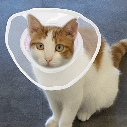 Ipetboom Cat Cone podesiv oporavak kućnog ljubimca plastični elizabetan ovratnik meka podstavljena e-ovratnica protiv ujeda liza za