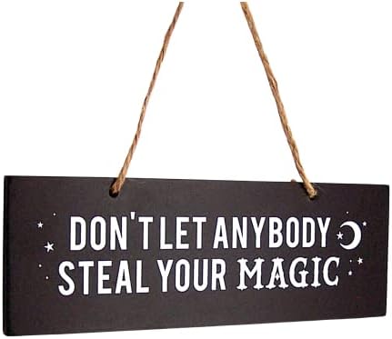 Ne dozvolite da neko ukrade vaš čarobni znak, viseći ukras za Halloween, zidni znak, dugu 8 inča