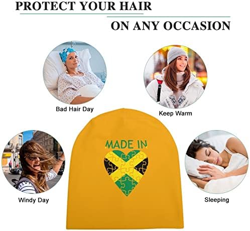 Napravljen u Jamajci Beanie Cap Mekana topla pulover poklopac snimka za spavanje za spavanje za uniseks