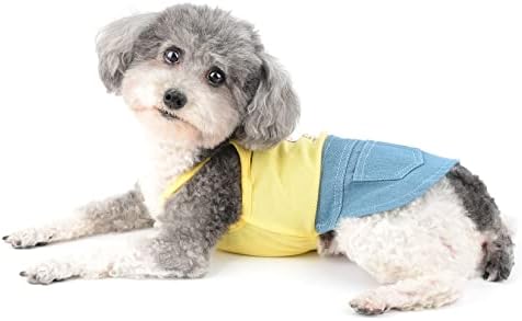 Ranphy pasnim haljinama za male pse djevojke slatka kućna odjeća s dvostrukim džepovima crtani zeko otisak štene proljeće ljetne remenske