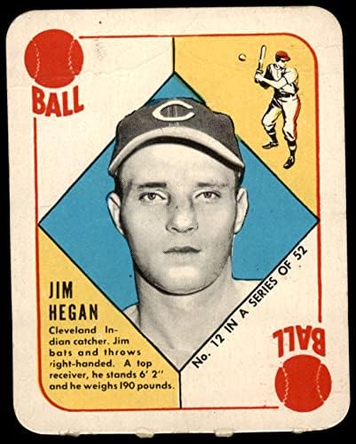 1951. TOPPS 12 Jim Hegan Cleveland Indijanci GD + Indijanci
