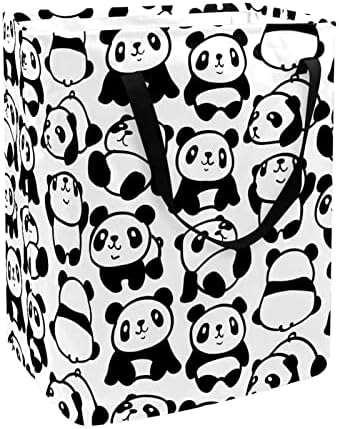 Slatka Panda uzorak Print sklopiva korpa za veš, 60L vodootporne korpe za veš kanta za veš igračke skladište za spavaonicu u kupatilu