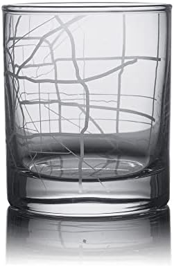 Houston City Map Whisky Glass, jedinstveni poklon, 10.5 oz