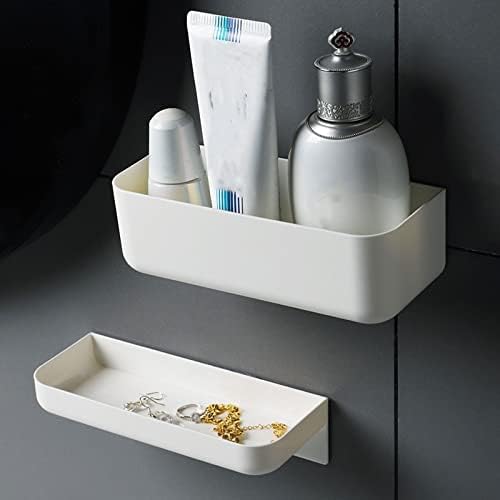 Aloncecjlsj Položni nosač za suđe u kupaonici zidni polica polica plastična bijela kupaonica ugaona polica zidova montirana bijela
