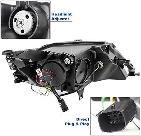 ZMAUTOPARTS LED cijev projektor farovi farovi Chrome kompatibilan sa 2014-2019 Chevy Impala