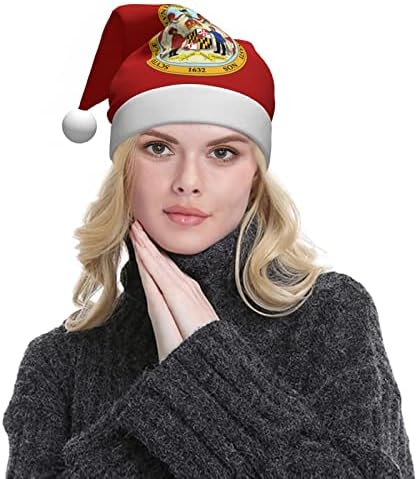 ZALTAS pečat Maryland Božić šešir za odrasle meke udoban Santa kape za Božić Nove godine odmor potrepštine