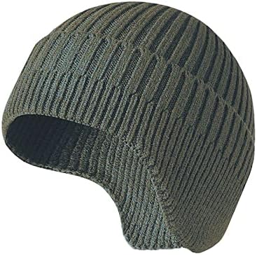 Beanie zimska kapa za žene, zdepasta Kablovska pletena kapa sa ženskom kapom od umjetnog krzna s manžetnom kapicom s lobanjom