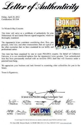 Muhammad Ali & Earnie Shavers sa autogramom International Boxing Magazine Cover PSA/DNK S01564 - Boxing magazini sa autogramom